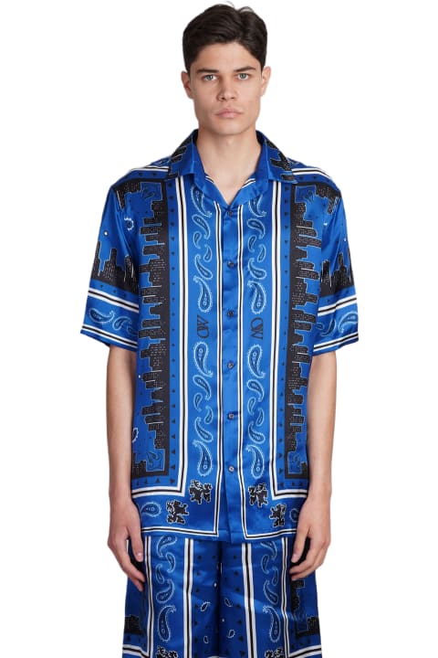 Off-White Shirts for Men Off-White Shirt In Blue Viscose