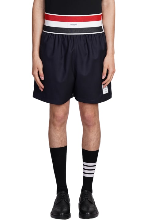 Thom Browne Pants for Men Thom Browne Shorts In Blue Wool