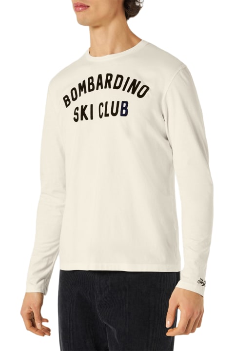 MC2 Saint Barth for Men MC2 Saint Barth Man Long-sleeve T-shirt With Bombardino Ski Club Print