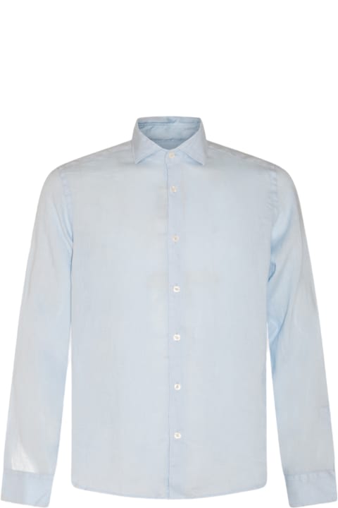 メンズ Alteaのシャツ Altea Light Blue Linen Shirt