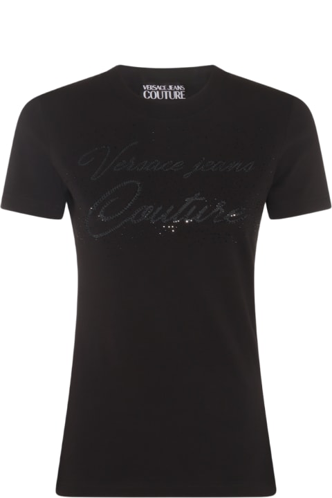 ウィメンズ Versace Jeans Coutureのトップス Versace Jeans Couture Black Cotton Blend T-shirt Versace Jeans Couture
