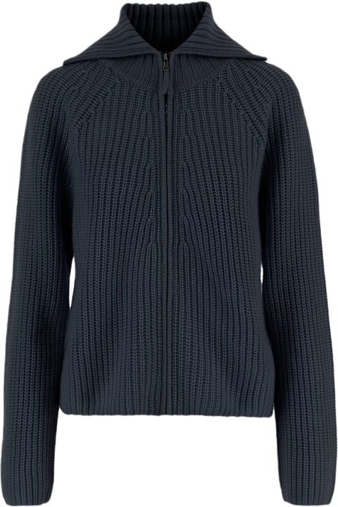 Clothing Sale for Women Allude Wool And Cashmere Zip-up Sweater