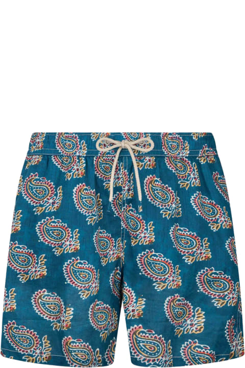 Homeware MC2 Saint Barth Man Mid-length Linen Swim-shorts Gustavia With