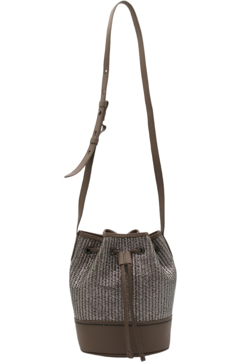 Sale for Women Brunello Cucinelli Brown Leather Crossbody Bag