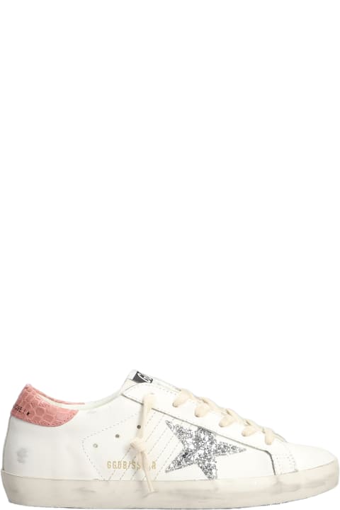 Golden Goose Sale for Women Golden Goose Super Star Leather And Glitter Sneakers