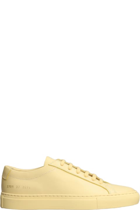Common Projects Kids Common Projects Achille Sneakers In Yellow Leather