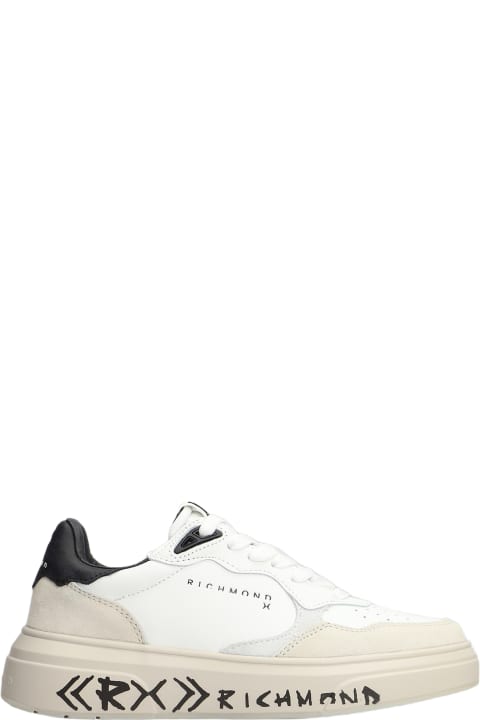 John Richmond for Women John Richmond Sneakers In White Suede And Leather