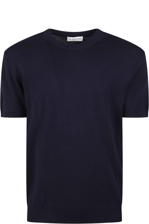 Manuel Ritz for Women Manuel Ritz Rib Trim Plain Knit T-shirt