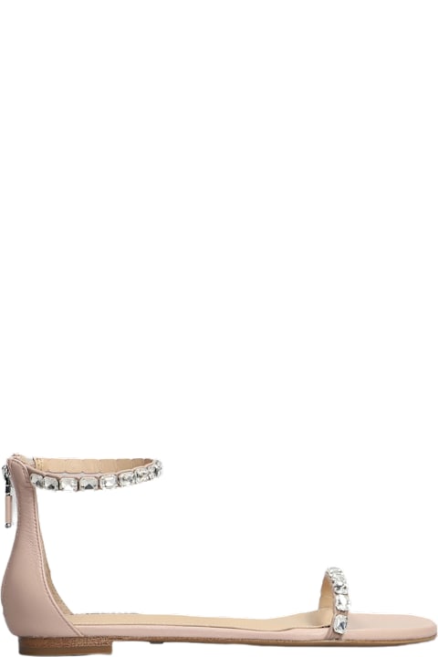 Homeware Lola Cruz Flats In Powder Leather