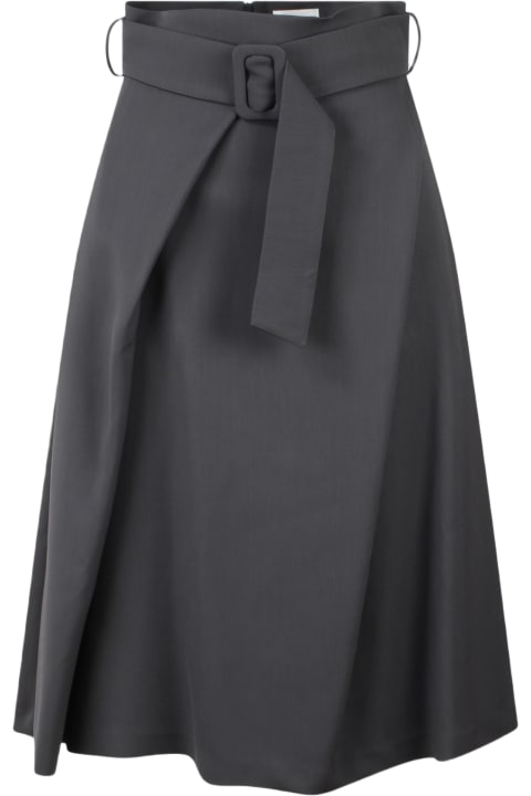 Parosh for Women Parosh Belted Midi Skirt