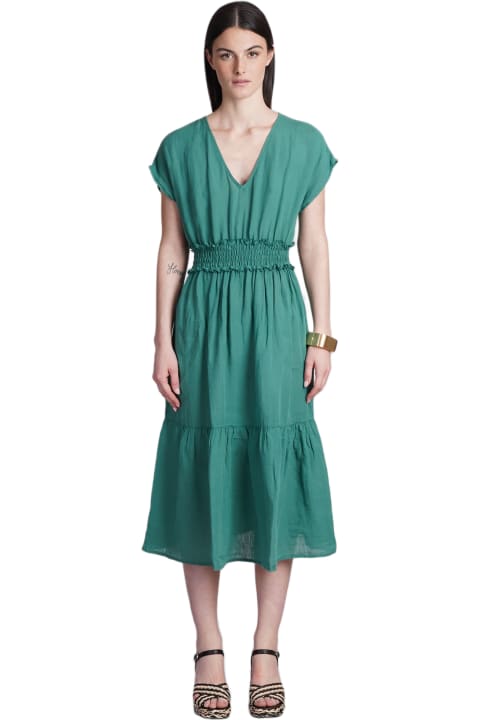 120% Lino Dresses for Women 120% Lino Dress In Green Linen