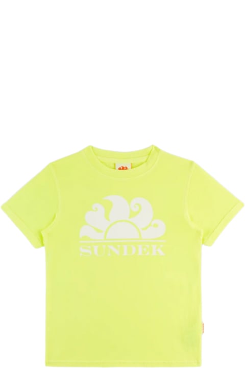 Sale for Kids Sundek T-shirt Con Stampa
