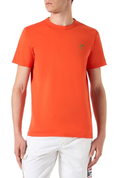MC2 Saint Barth for Men MC2 Saint Barth Man Orange Cotton T-shirt