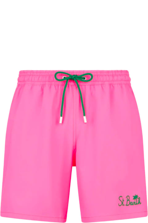 Swimwear for Men MC2 Saint Barth Man Fluo Pink Comfort Swim Shorts