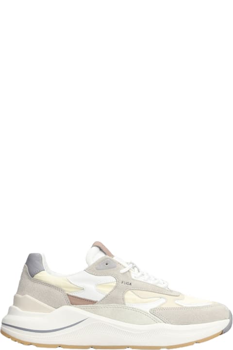 D.A.T.E. for Men D.A.T.E. Fuga Sneakers In Beige Suede And Fabric