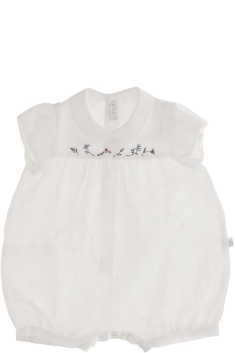 Fashion for Kids Il Gufo Soft Linen Romper With Embroidery
