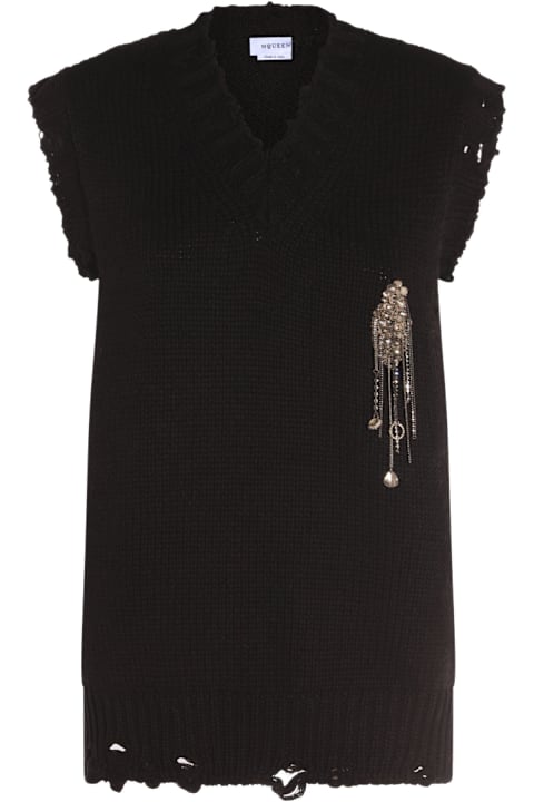 Alexander McQueen Sweaters for Men Alexander McQueen Black Wool Knitwear