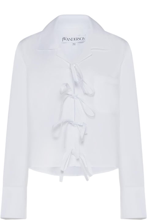Fashion for Women J.W. Anderson Bow-tie Cotton Cropped Shirt