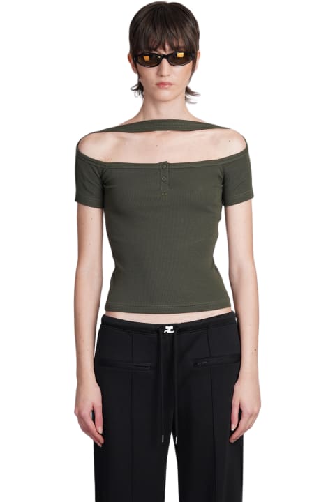Clothing for Women Courrèges Topwear In Green Cotton