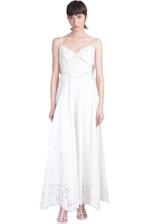 self-portrait for Kids self-portrait Long Dress In White Cotton
