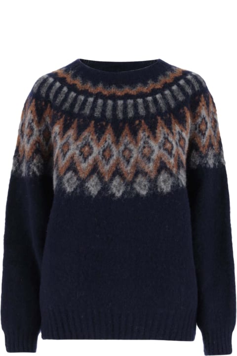 Wool Sweater With Geometric Pattern