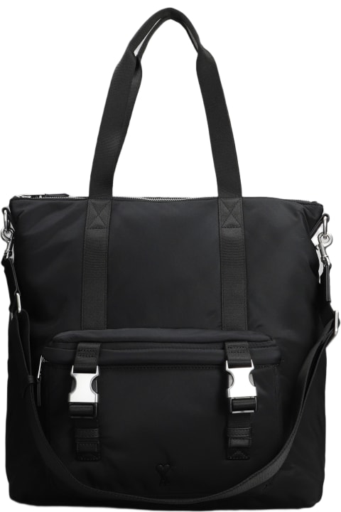 Shoulder Bags for Men Ami Alexandre Mattiussi Tote In Black Nylon