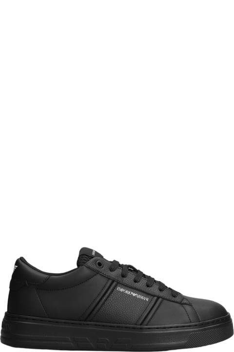 Emporio Armani Sneakers for Men Emporio Armani Sneakers In Black Leather