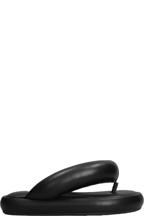 Fiorucci Sandals for Women Fiorucci Fluff Flops Flats In Black Polyuretan