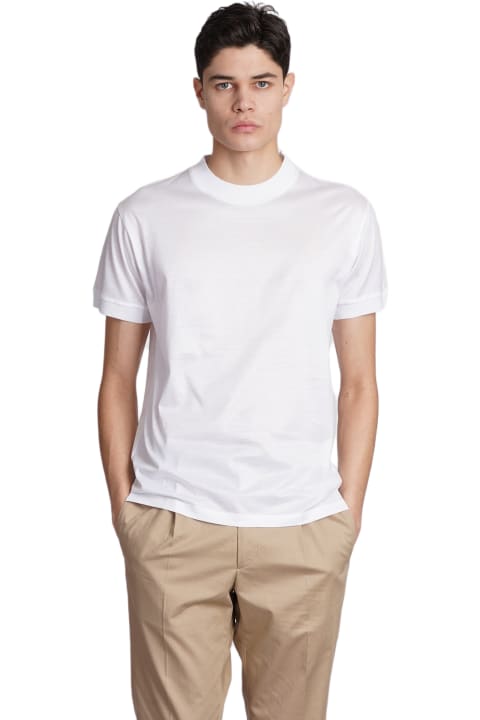 メンズ Tagliatore 0205のトップス Tagliatore 0205 Keys T-shirt In White Cotton