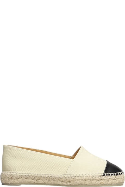 Castañer Flat Shoes for Women Castañer Katty-264 Espadrilles In Beige Canvas