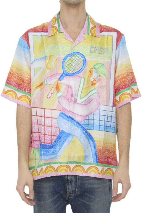 Casablanca Clothing for Men Casablanca Crayon Tennis Player Shirt