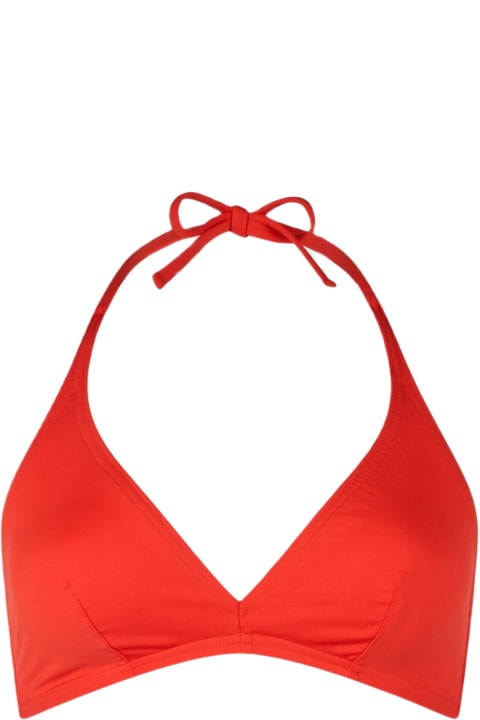 Homeware MC2 Saint Barth Woman Triangle Bralette Orange Top Gaia