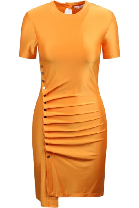 Fashion for Women Paco Rabanne Drapé Pression Mini Dress In Yellow