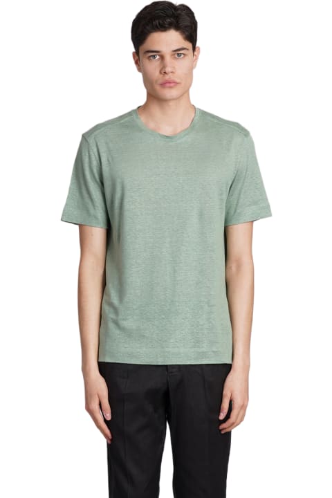 Zegna for Men Zegna T-shirt In Green Linen