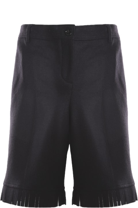 Fashion for Women Burberry Wool Shorts With Frayed Edges