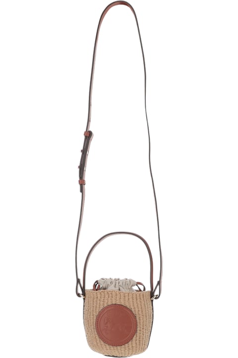 Chloé for Women Chloé Small Horse Medal Bag Made Of Natural Fibers