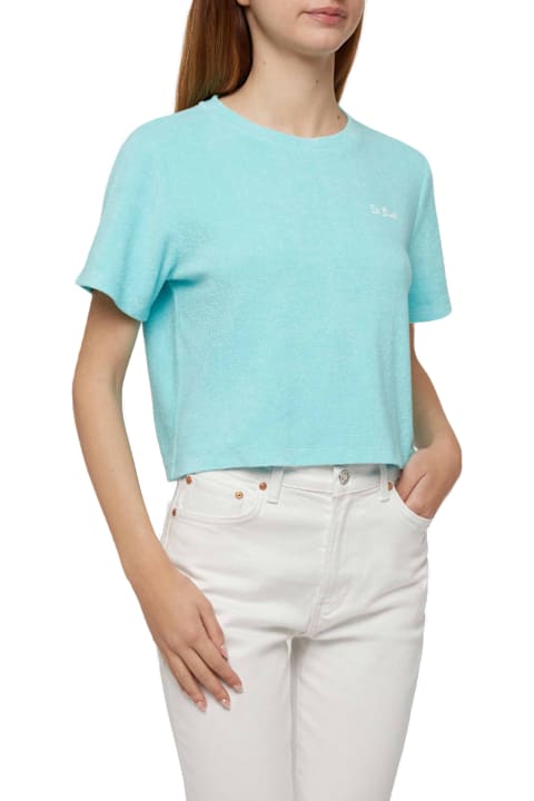 أدوات منزلية MC2 Saint Barth Water Green Terry Cotton T-shirt Aleja