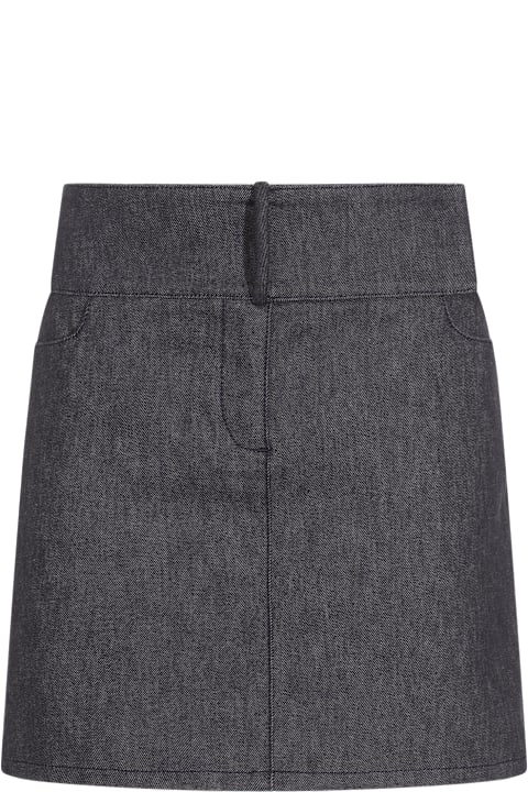 Courrèges for Women Courrèges Dark Grey Cotton Mini Skirt