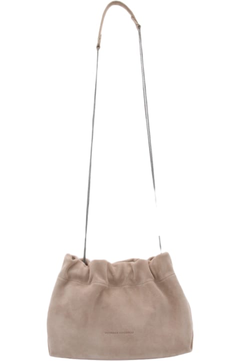 Shoulder Bags for Women Brunello Cucinelli Beige Soft Crossbody Bag