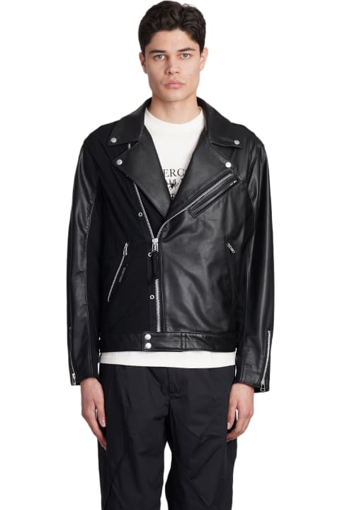 Coats & Jackets for Men Undercover Jun Takahashi Biker Jacket In Black Leather