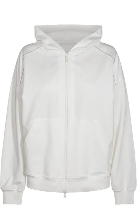Homeware Brunello Cucinelli White Cotton Sweatshirt