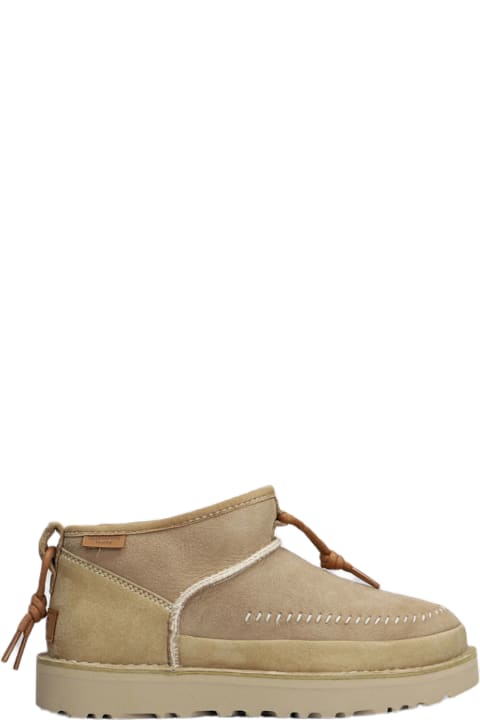UGG for Women UGG Ultra Mini Crafted Low Heels Ankle Boots In Beige Suede