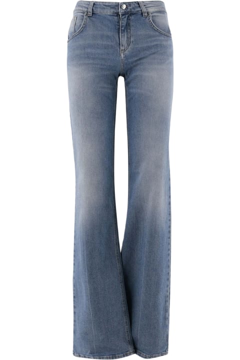 Blumarine Jeans for Women Blumarine Flared Jeans In Stretch Cotton Denim Blumarine