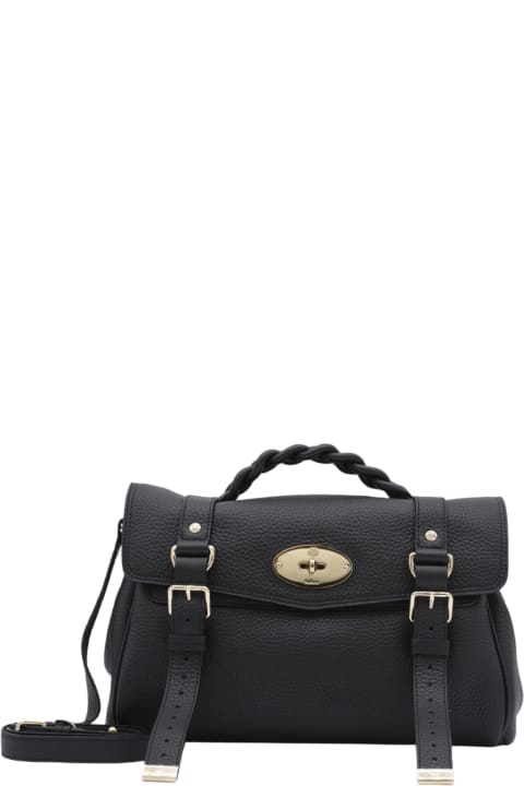 ウィメンズ新着アイテム Mulberry Black Leather Alexa Handle Bag
