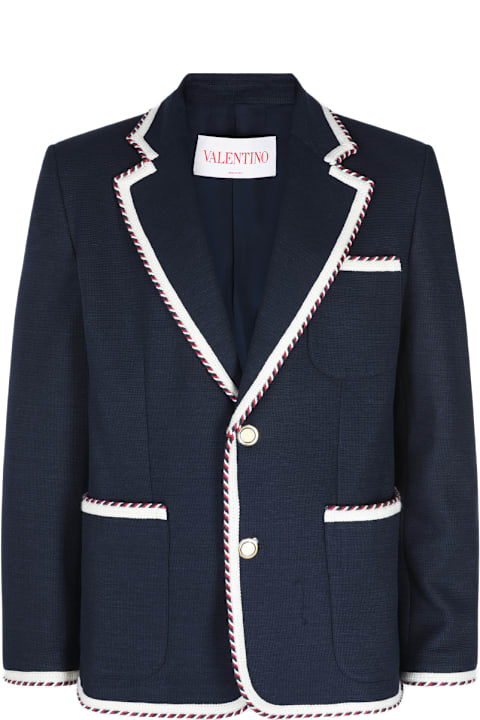 メンズ Valentinoのコート＆ジャケット Valentino Navy Cotton Blazer