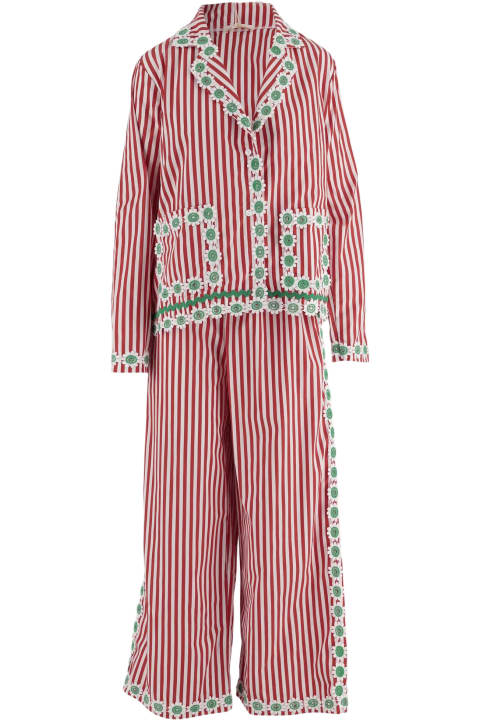 ウィメンズ Flora Sardalosのウェア Flora Sardalos Cotton Suit With Striped Pattern