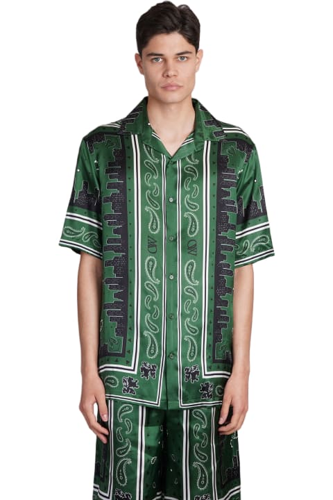 Off-White Shirts for Men Off-White Shirt In Green Viscose