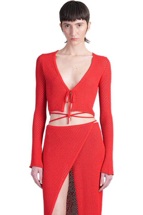 Laneus Clothing for Women Laneus Cardigan In Red Viscose