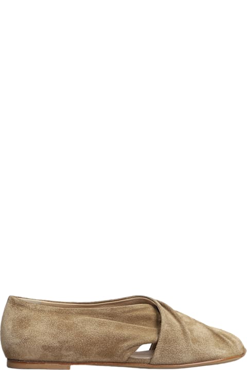 Elena Iachi Shoes for Women Elena Iachi Ballet Flats In Camel Suede