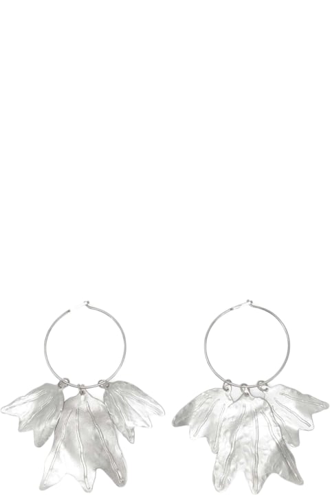 Jil Sander Jewelry for Women Jil Sander Hoop Earrings With Leaf Charm
